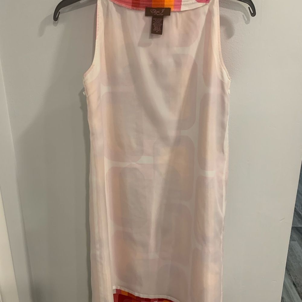 Eliza J. New York Vibrant Pink and Orange Geometric Dress - Picture 8 of 12